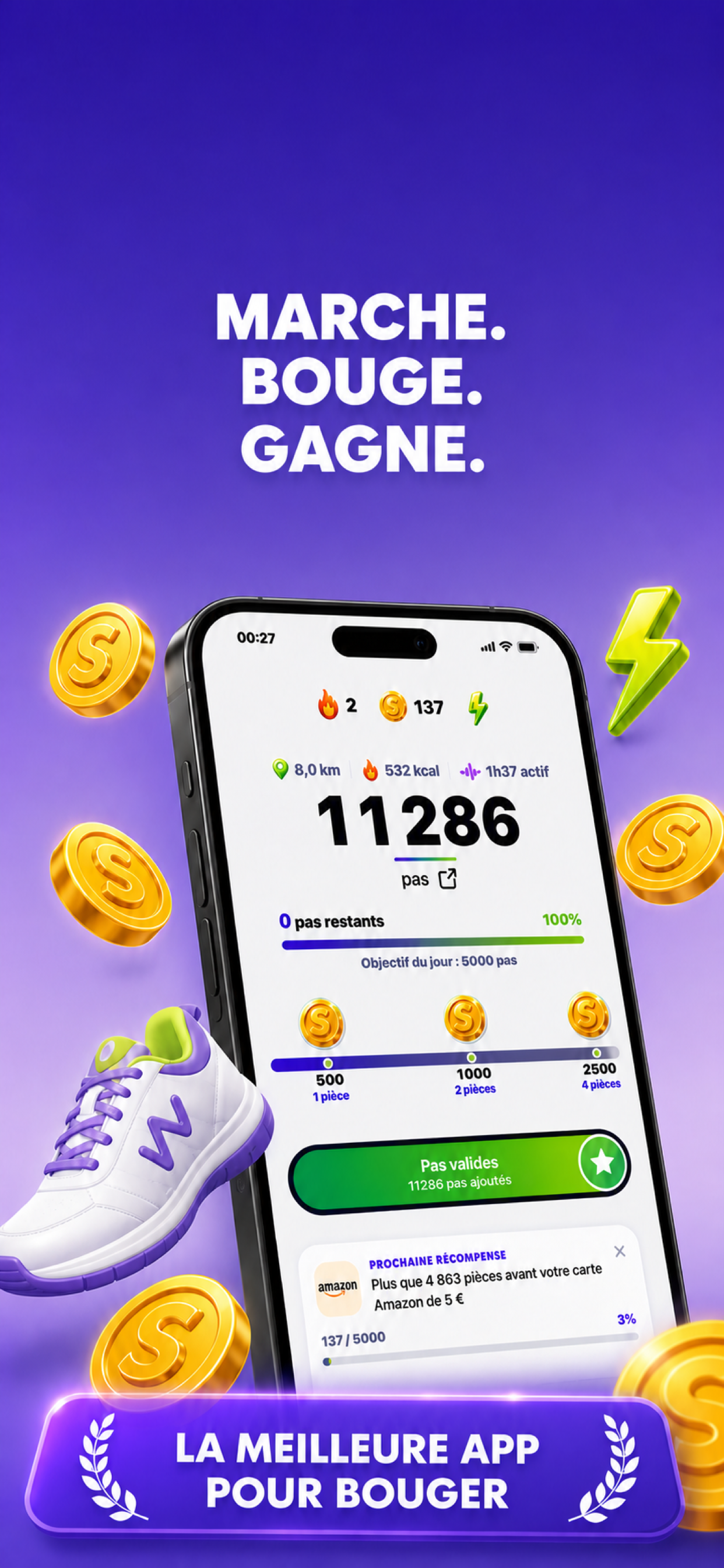 Écran des pas Stepio